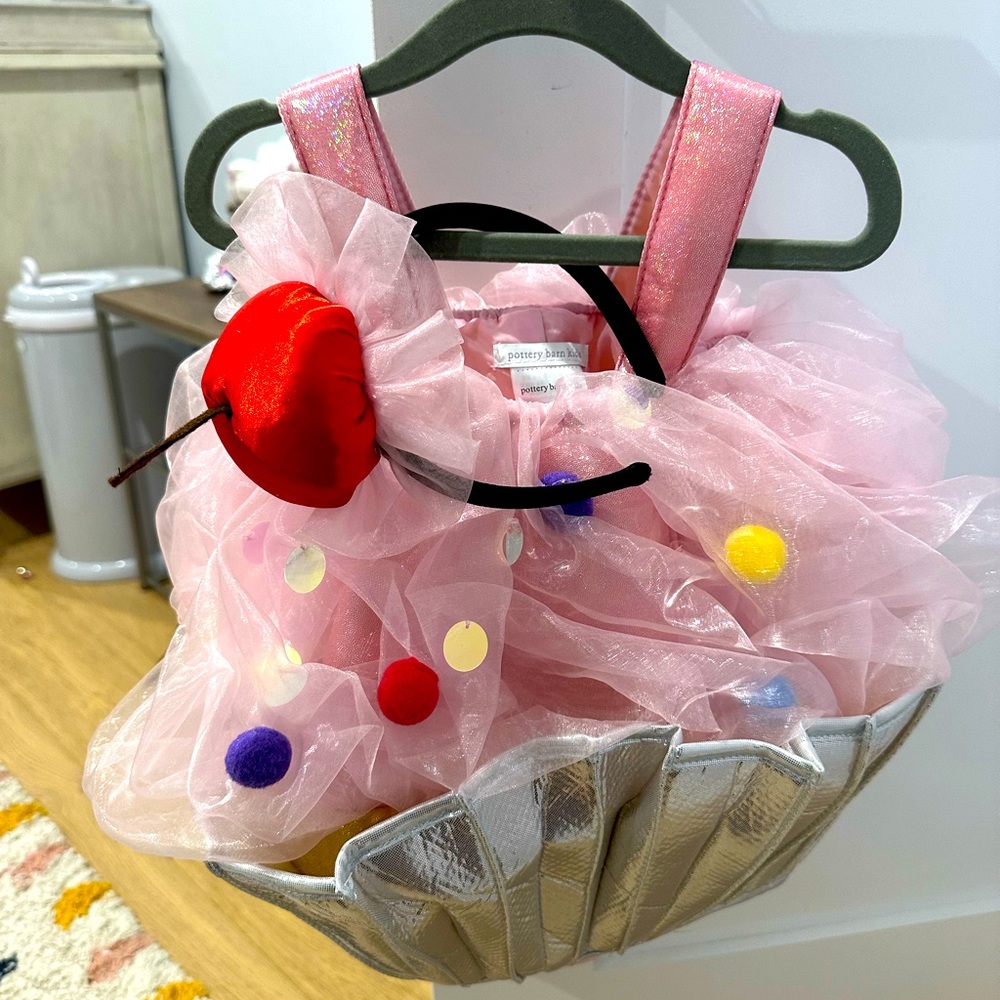 Pottery Barn Kids Light Up Cupcake Costume 3T